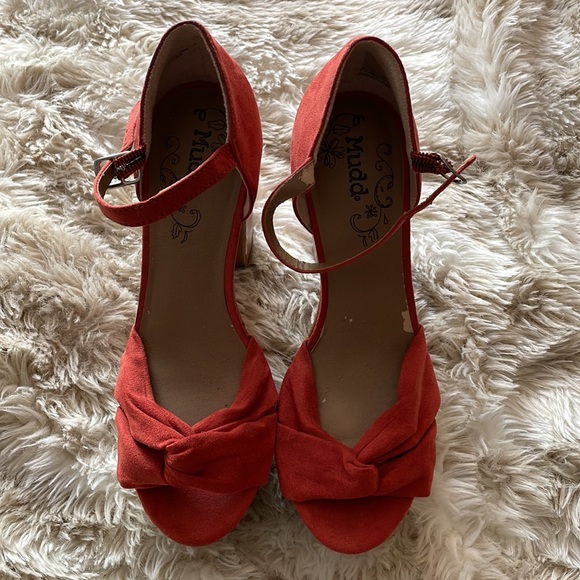 Mudd Y2K Boho Peep Toe Heels - Picture 6 of 6